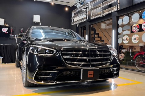 ベンツ　S500　PROTECS　PRO－７セラミックコーティング　横浜市のTさま　今回で2台目のご依頼です。